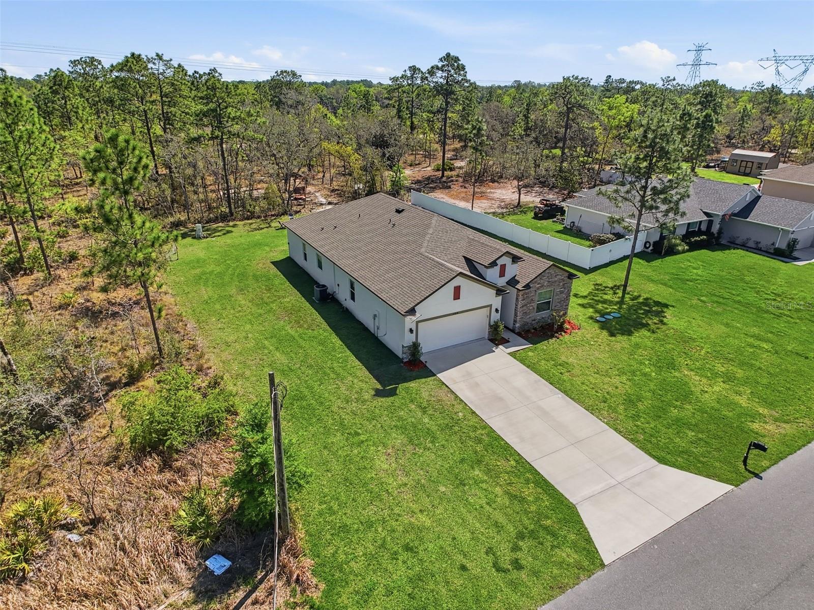 Beautiful roofline and curb appeal from above