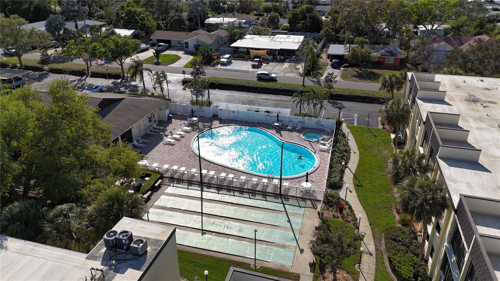 Community pool/bocce court