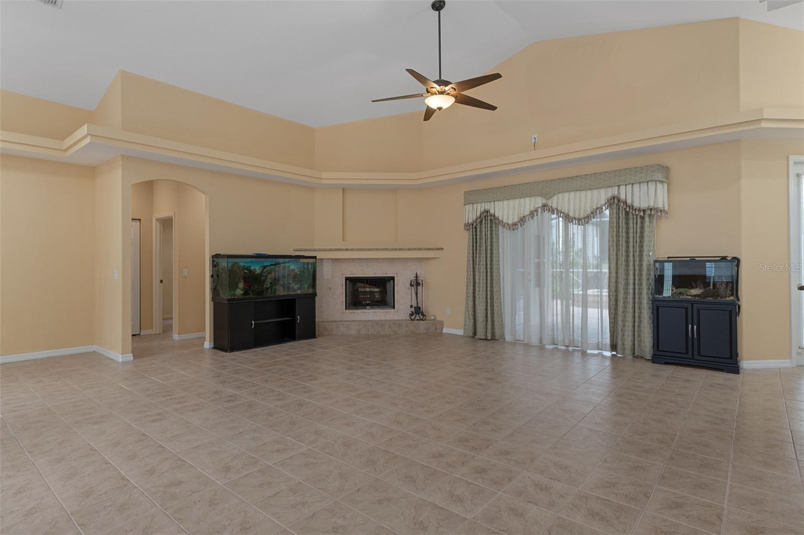 Notice the Custom Shelving in the Great Room