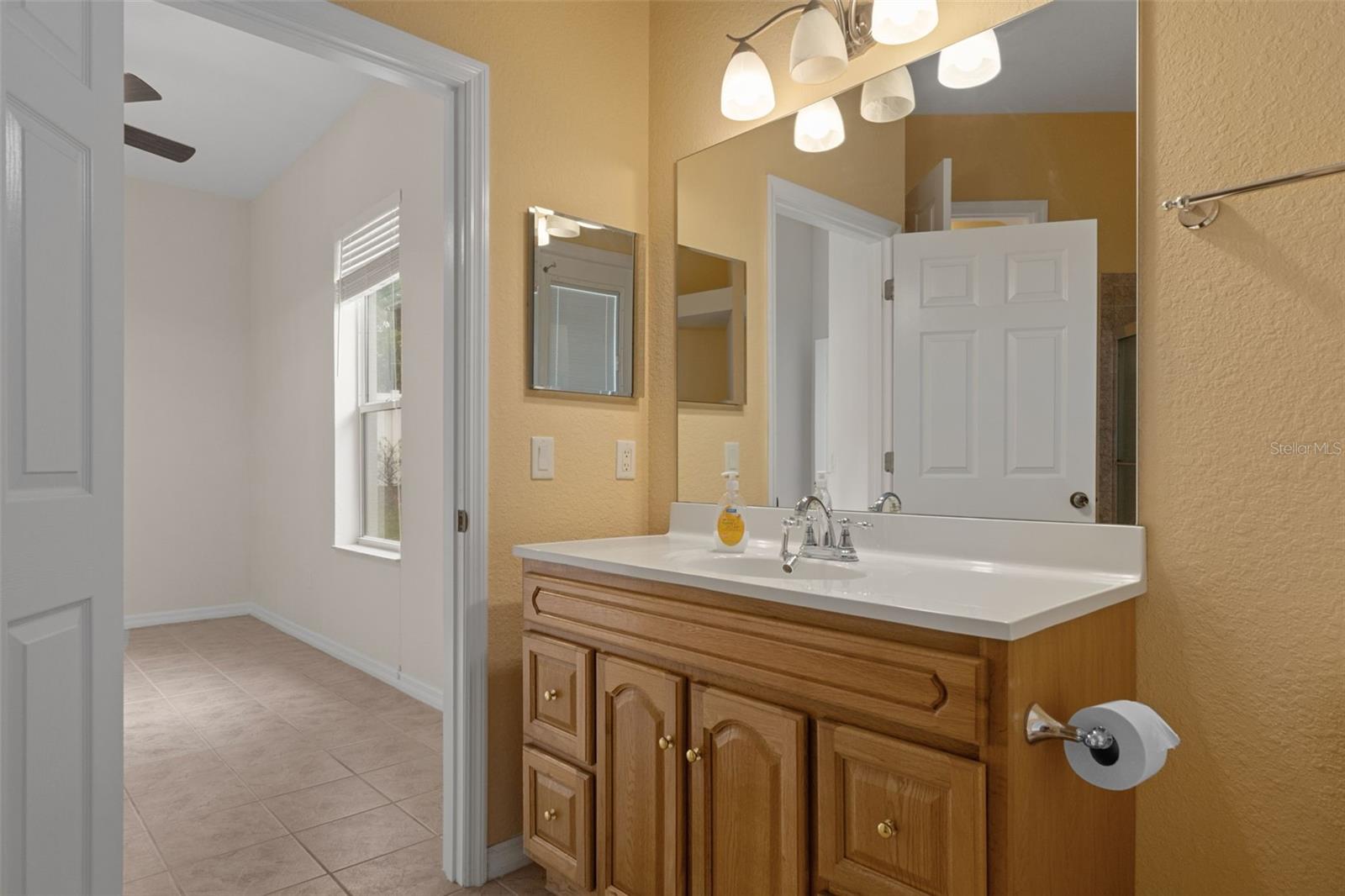 This is the Vanity in the Second Full Bathroom that is a Pool Bathroom