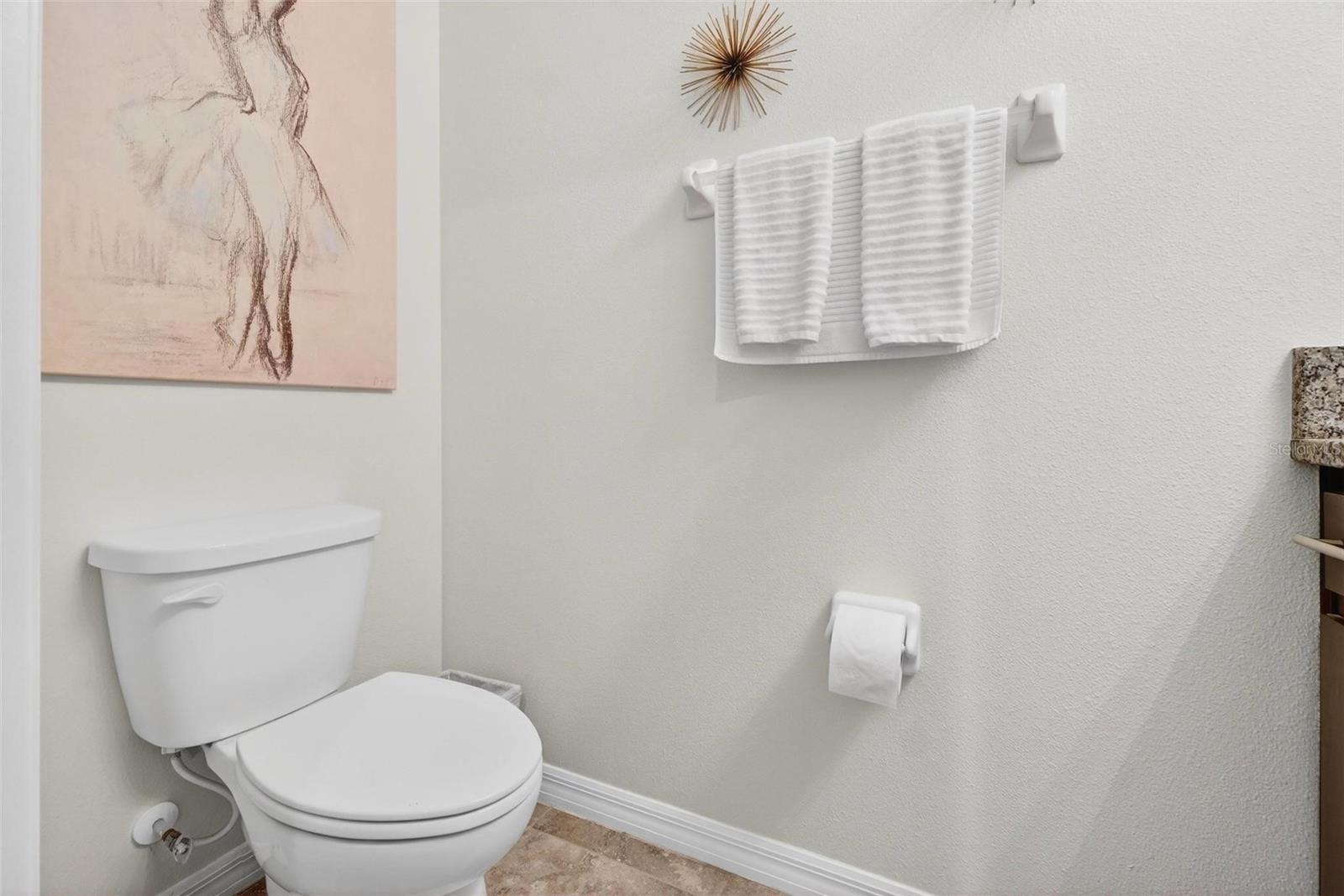 1st Floor Half Bath adjacent to Dining Room