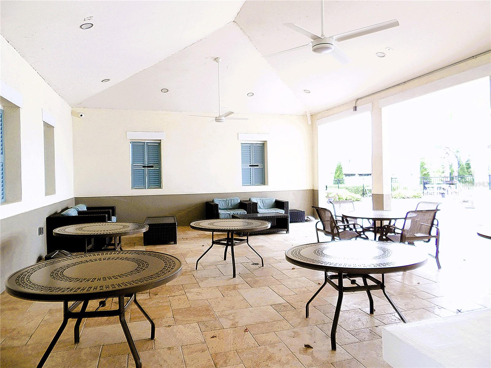 Clubhouse outside seating