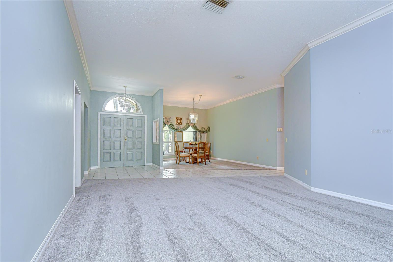 Spacious living and dining area.