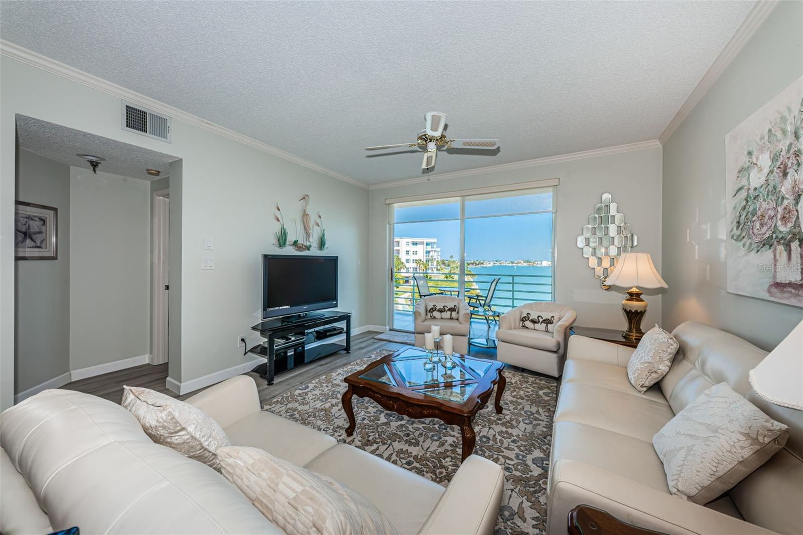 Living Room with Calming Views of the Bay