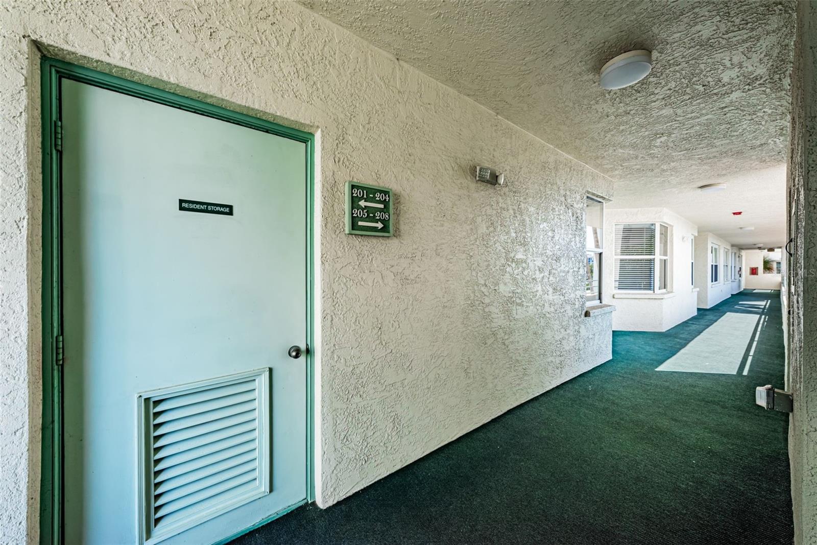 Exterior Storage Room on Same Floor as Condo