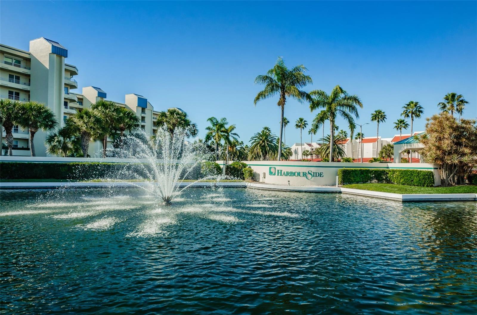 Sparkling Ponds with Fountains - Part of the Beautiful Landscaping at Harbourside