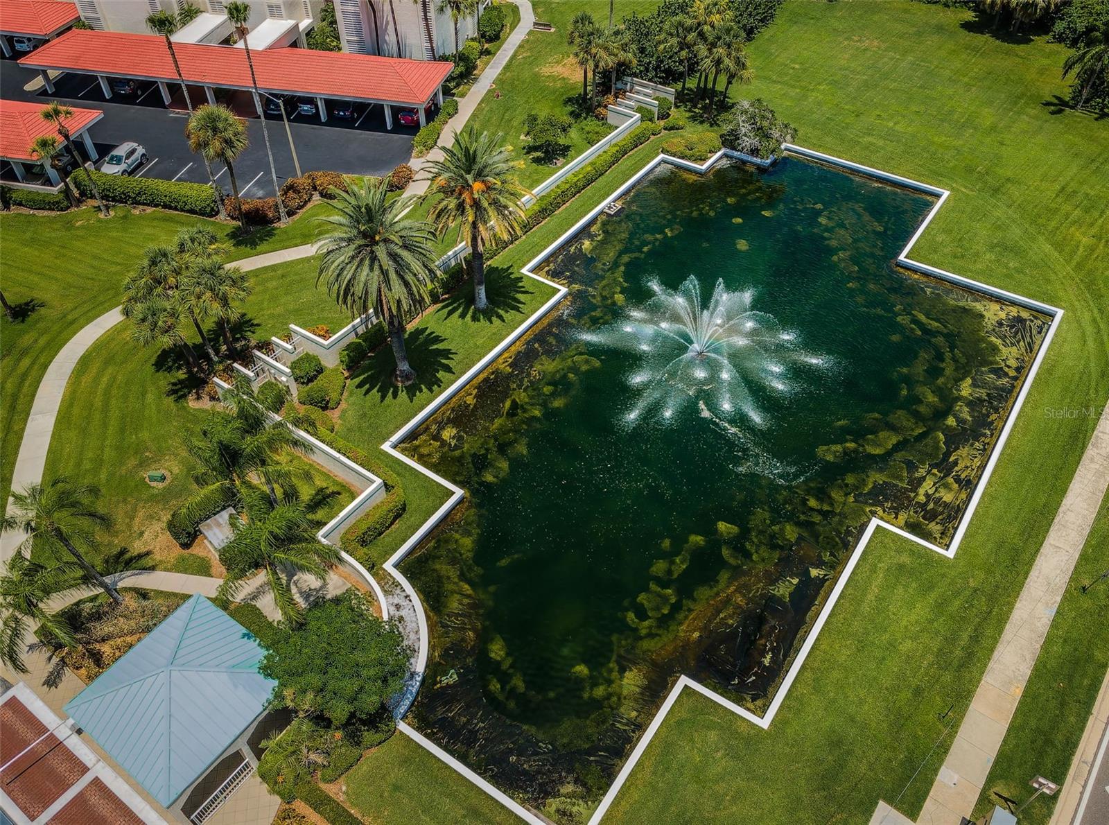 Sparkling Ponds with Fountains - Part of the Beautiful Landscaping at Harbourside