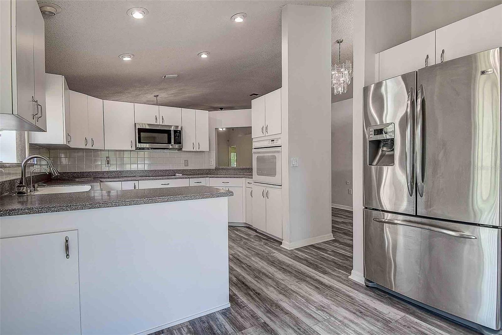 View from kitchen dinette/eat in space.