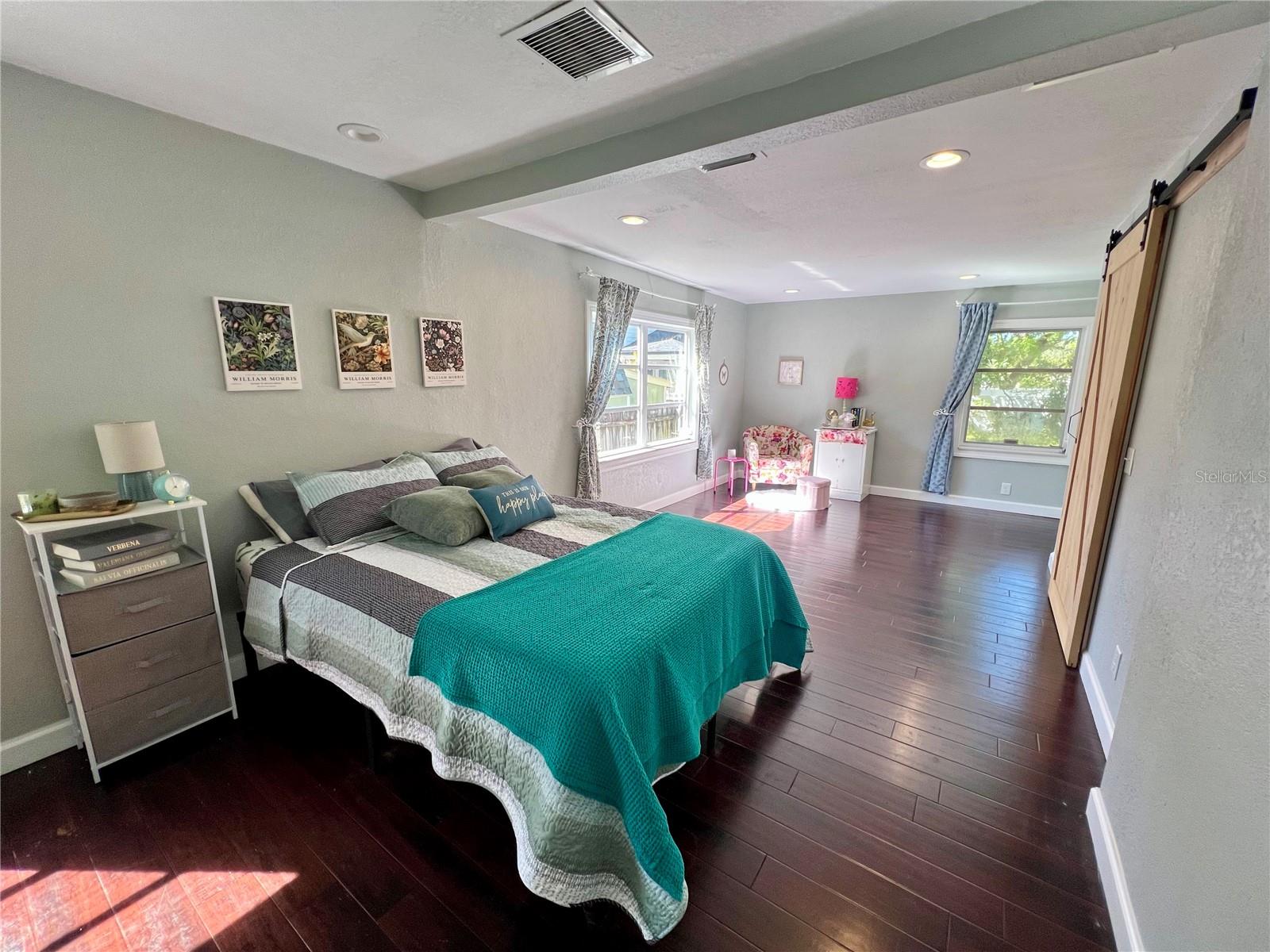 Room for a king bed and a sitting area!