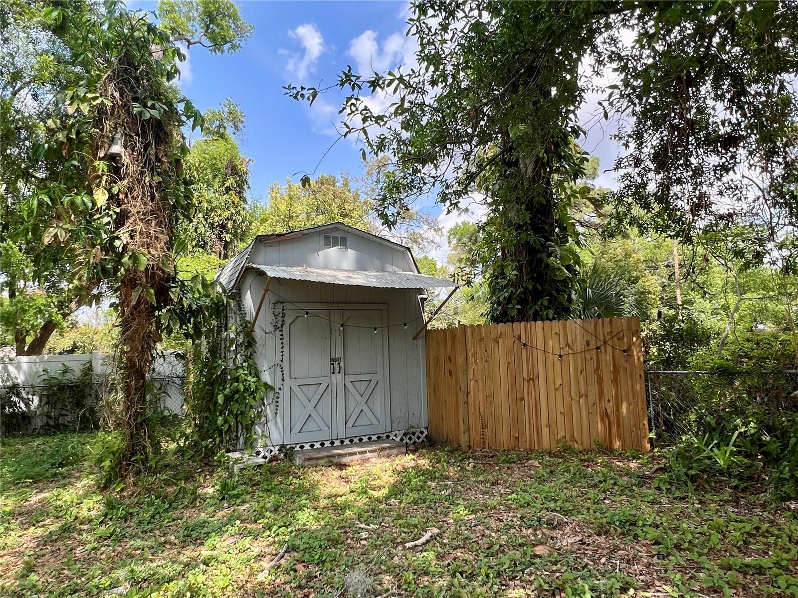 A workshop with lights for your tinkering and storing needs