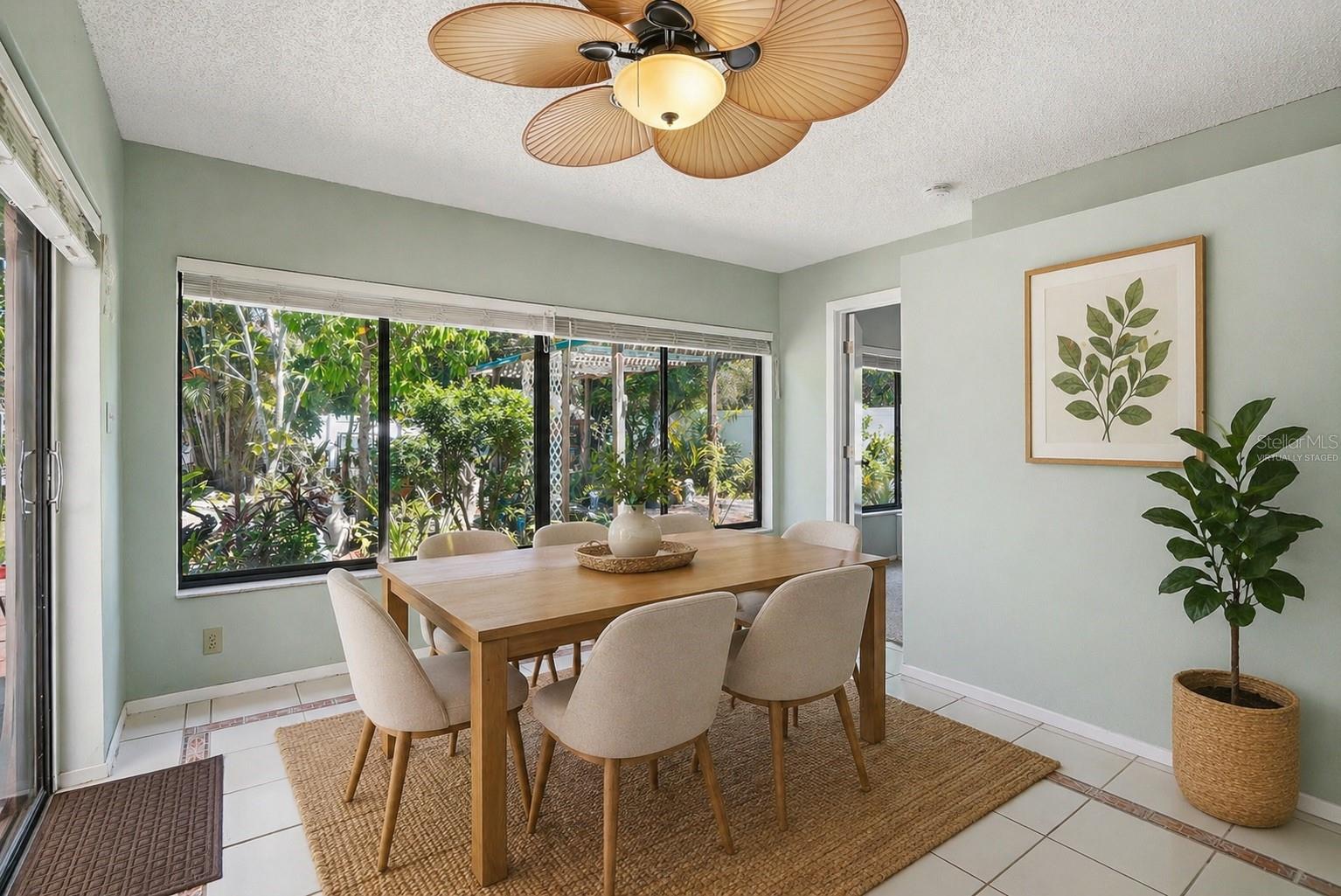 Formal dining area ready to host memorable dinners, holidays, and celebrations. Virtually Staged