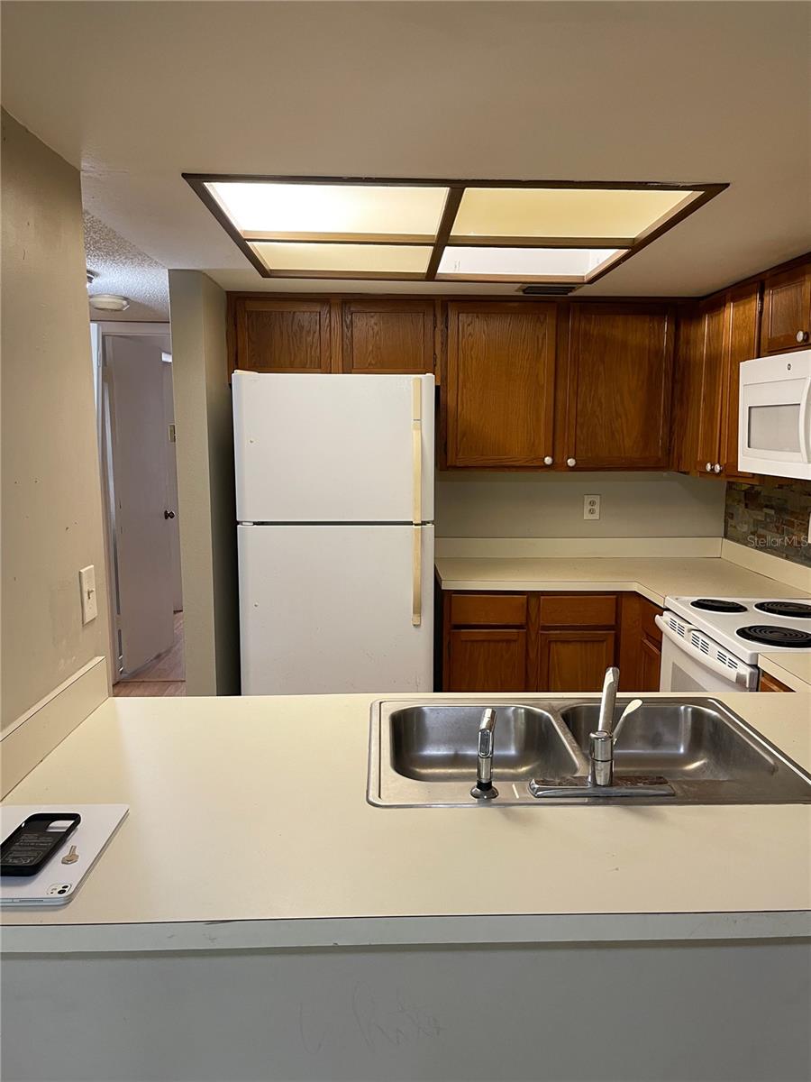 Micro bacterial growth present under sink and some cabinets. Please be careful