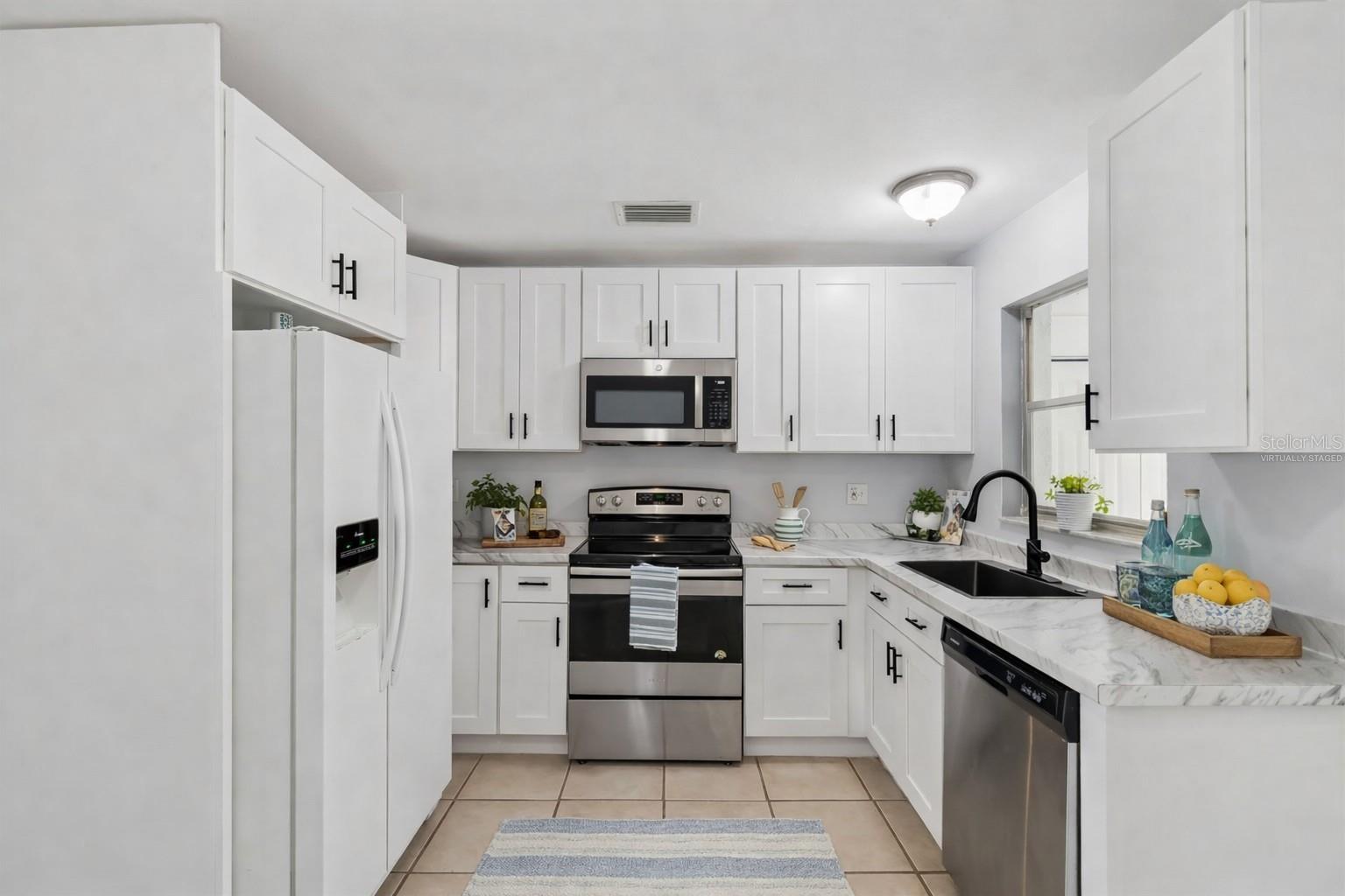 virtually staged kitchen