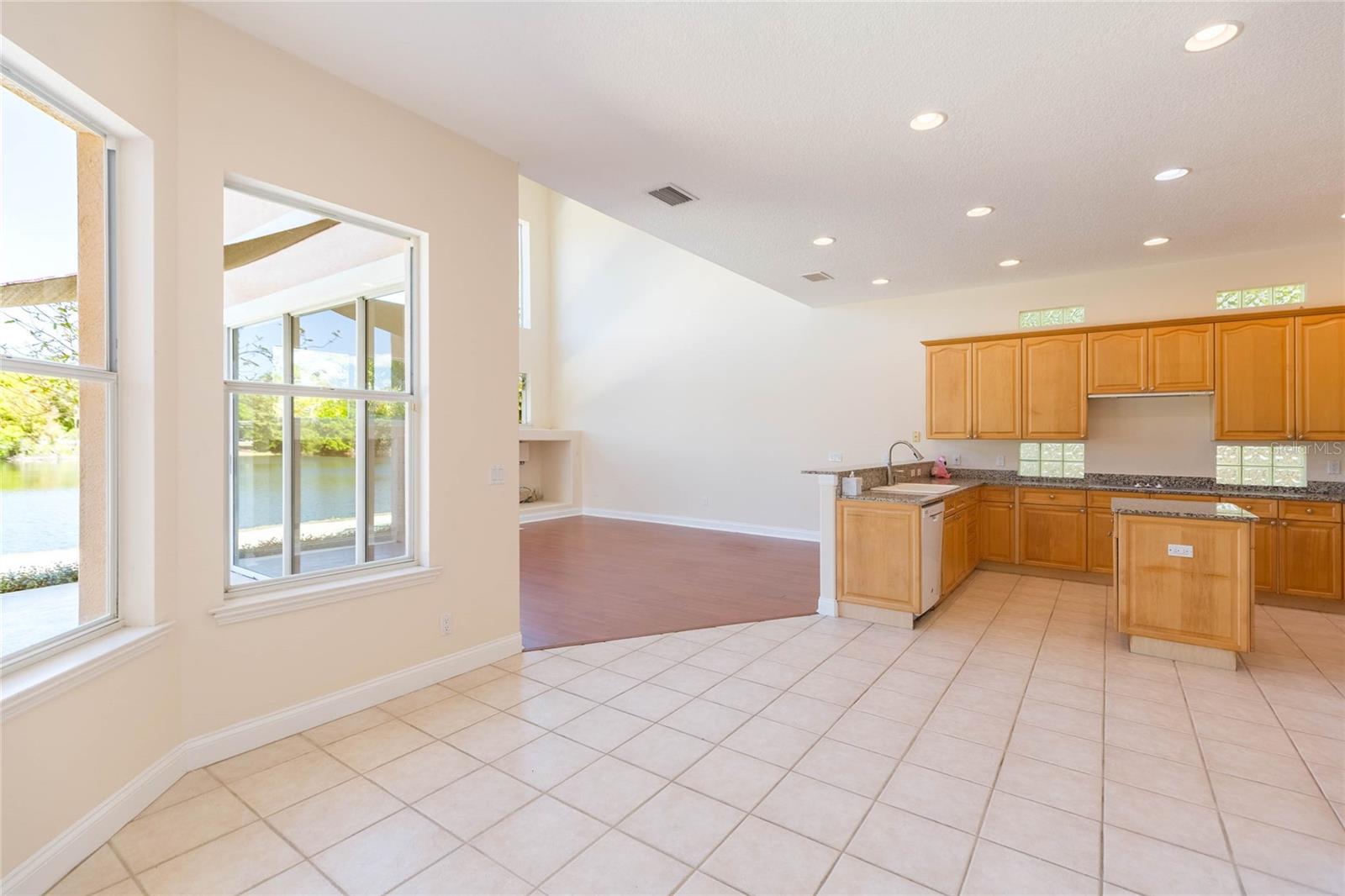 Kitchen adjacent to the breakfast/lunch area