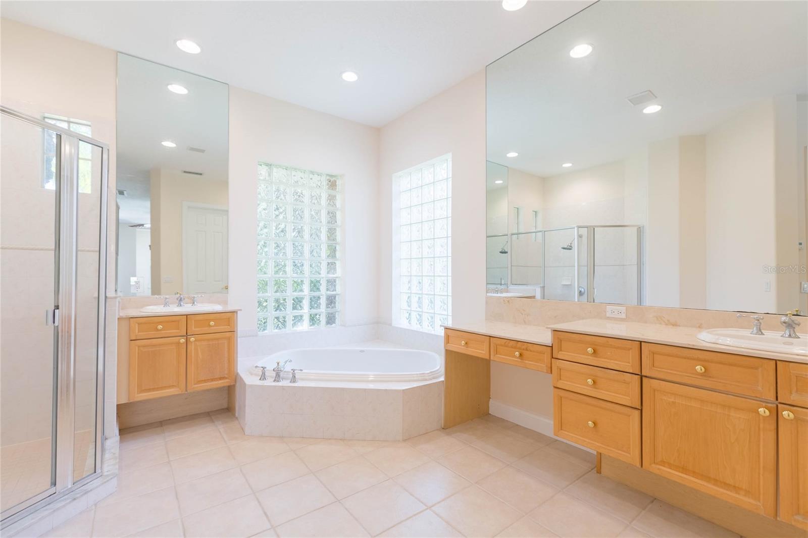 Primary bathroom with soaking tub