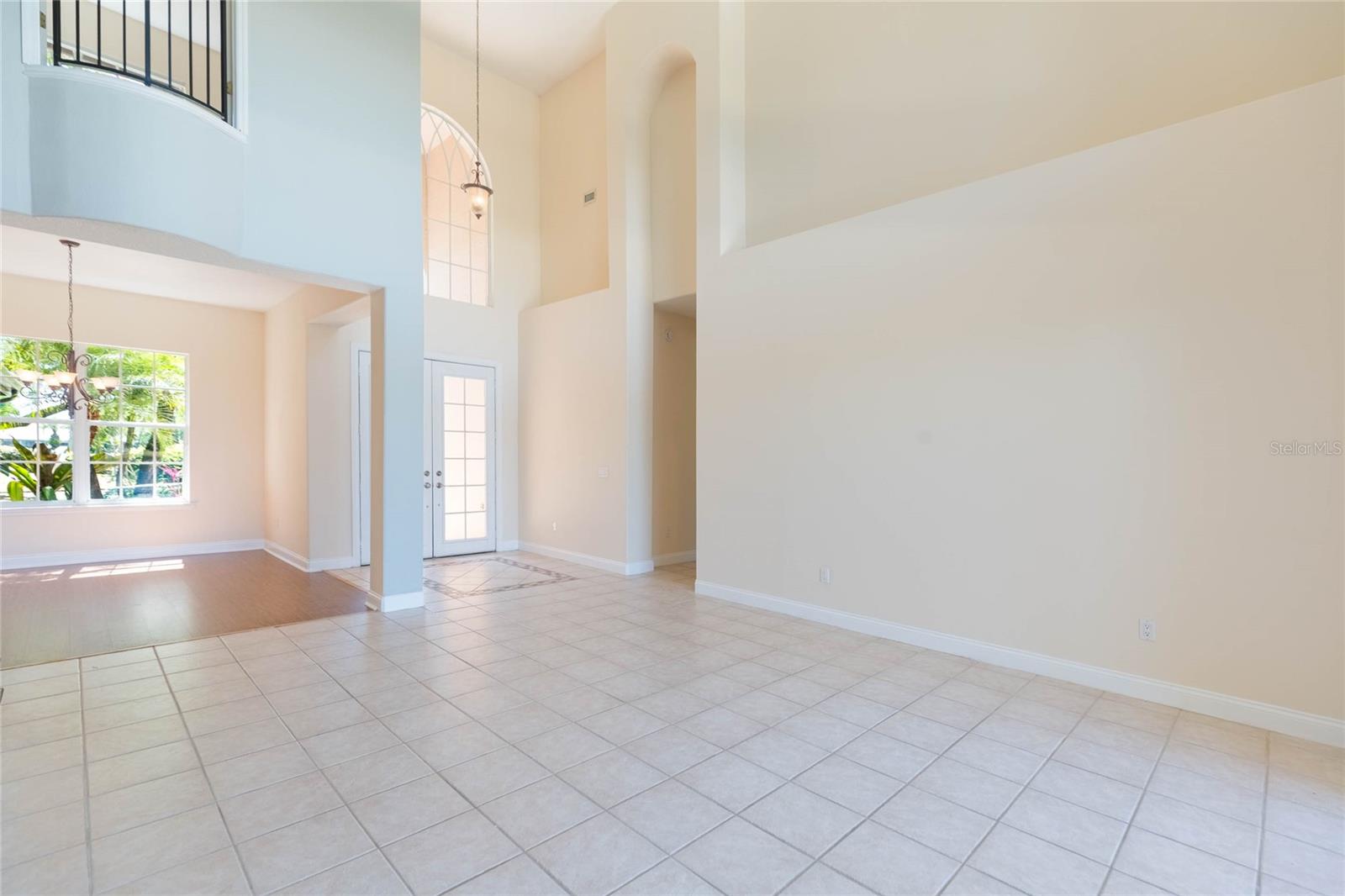 Double door entry to formal areas