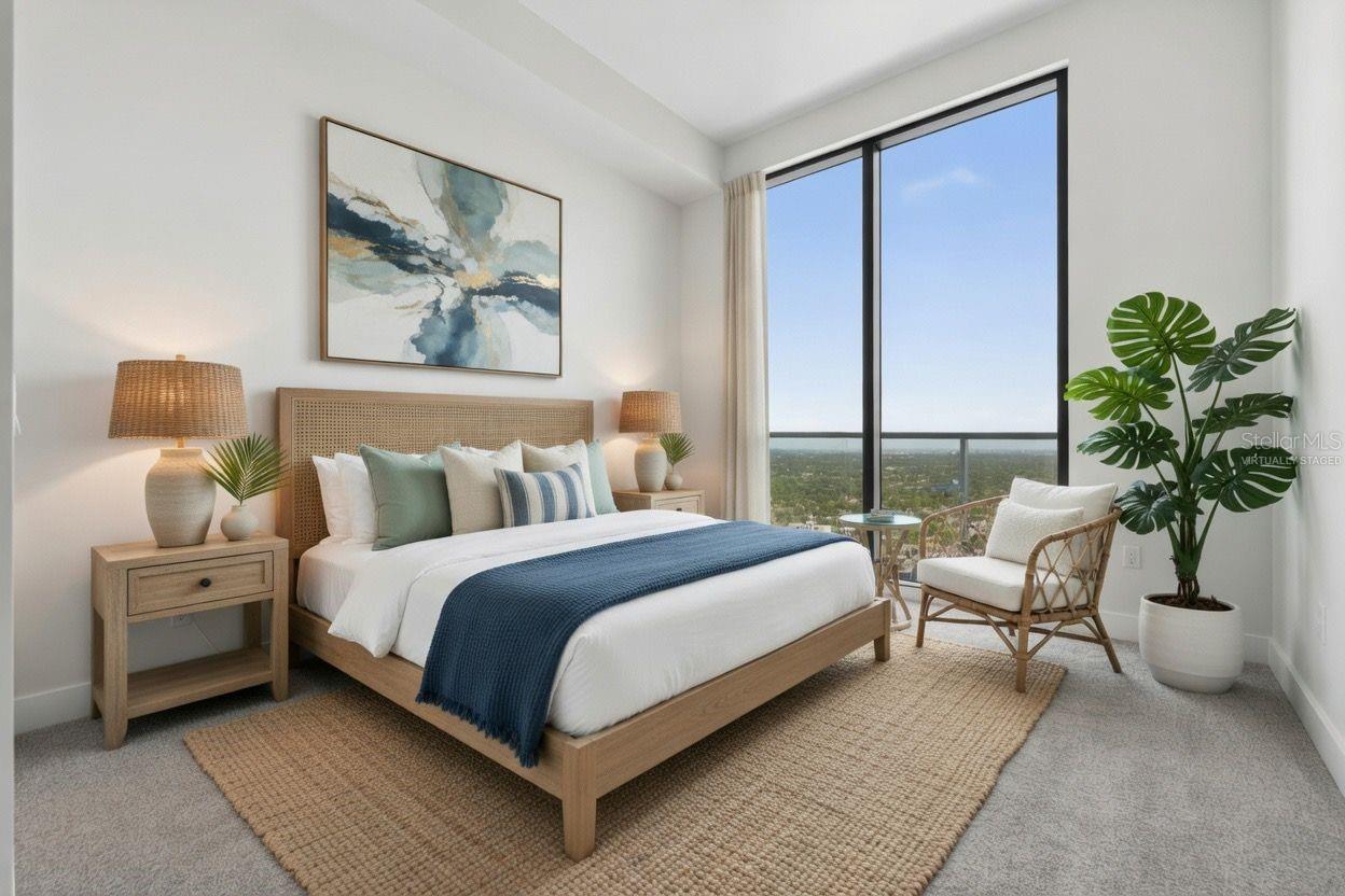 Virtually Staged- Secondary Bedroom Suite W/ North Views
