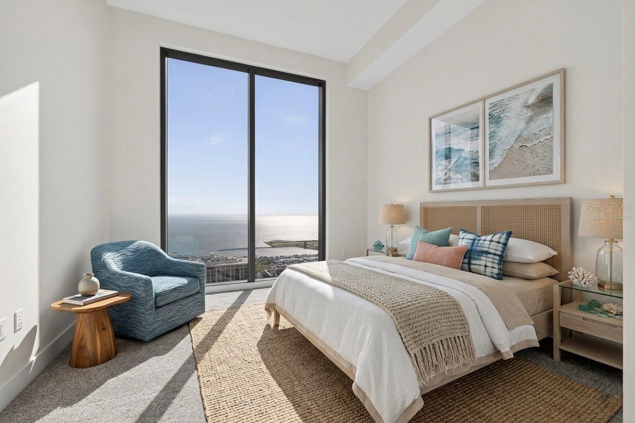 Virtually Staged- Secondary Bedroom Suite W/ East Views