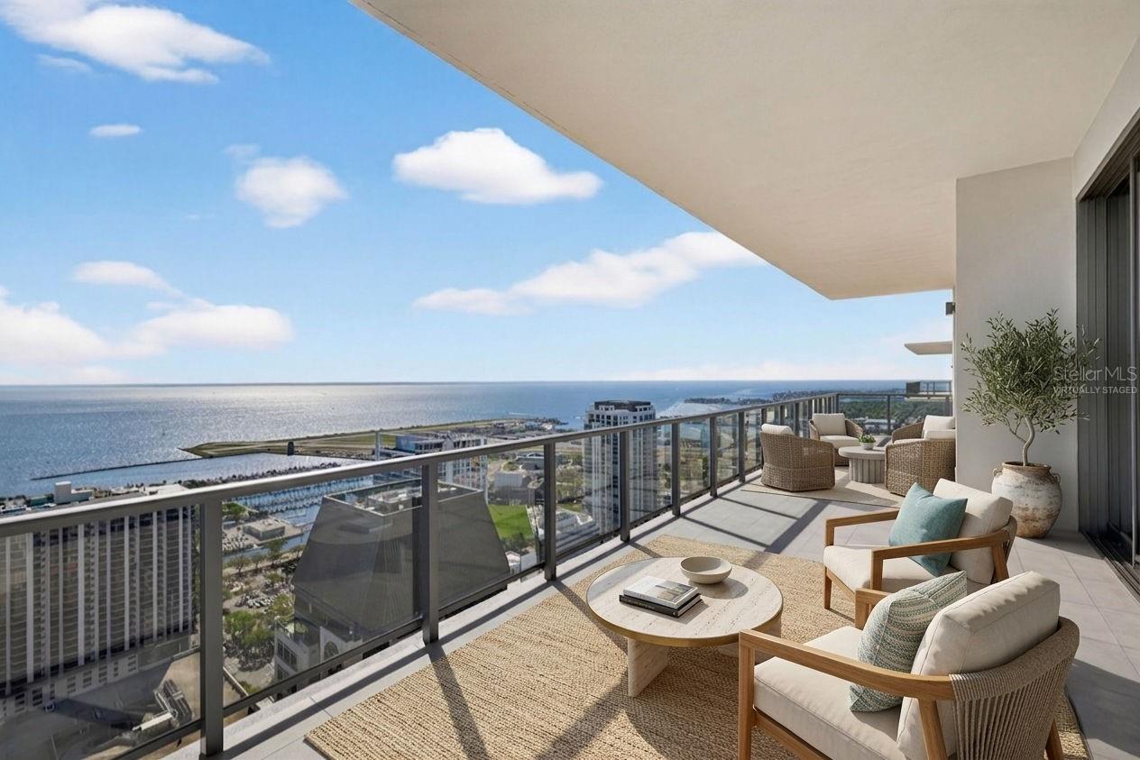 Virtually Staged- Expansive Wraparound Terrace W/ Eastern Views