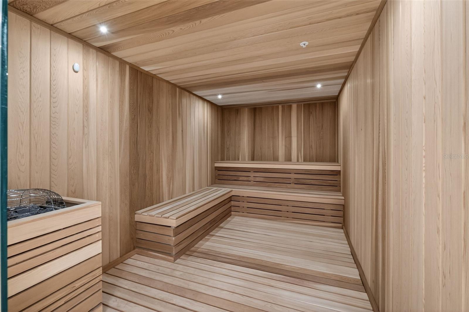 Dry Sauna in Spa Lounge