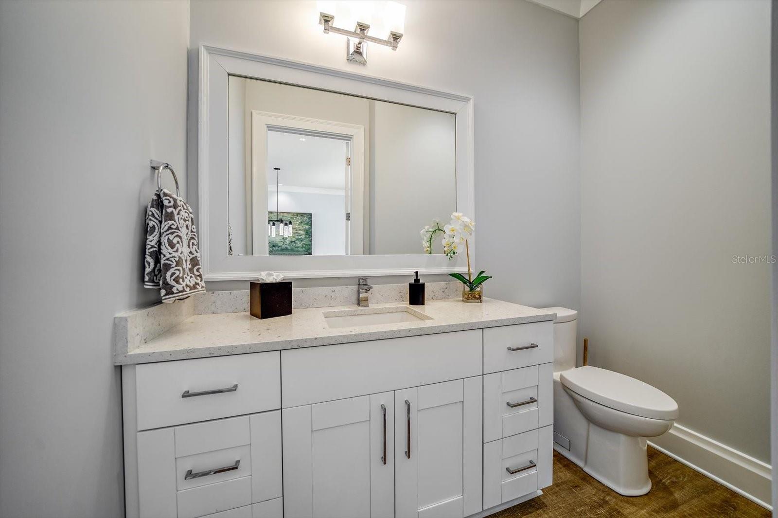 Half bath on 2nd level.