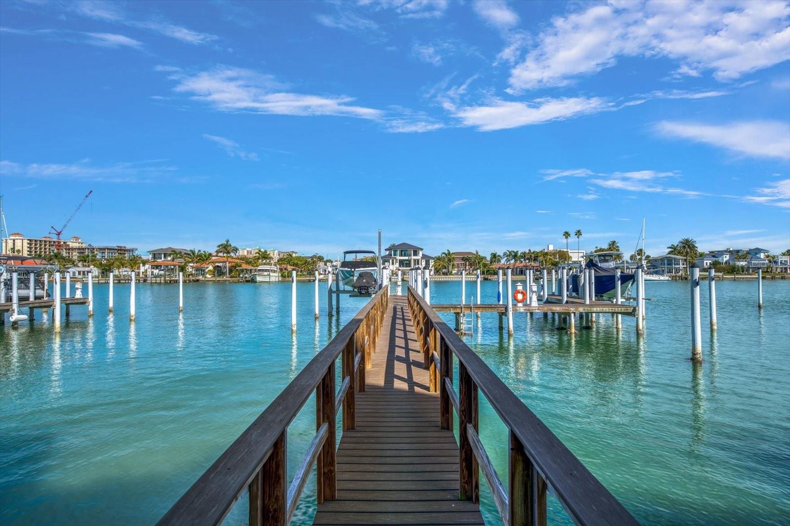 39’ boat slip with water, electricity, WiFi, and swift access to the Gulf of Mexico.