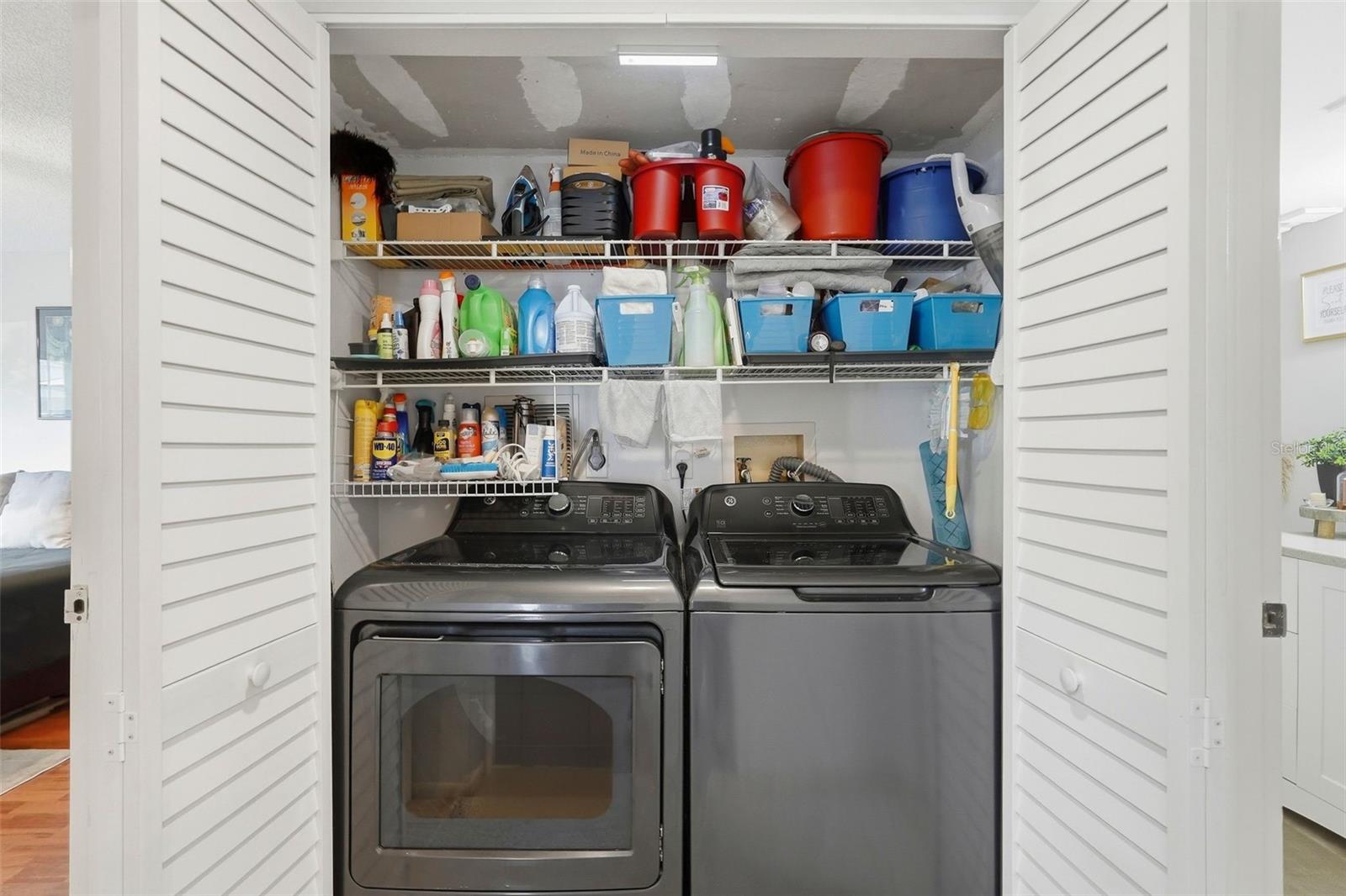 downstairs laundry closet