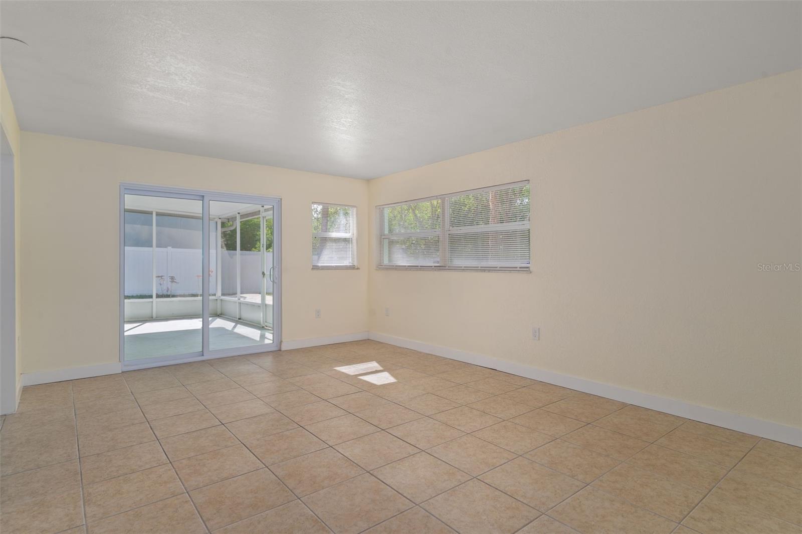 Florida room sliders going to lanai