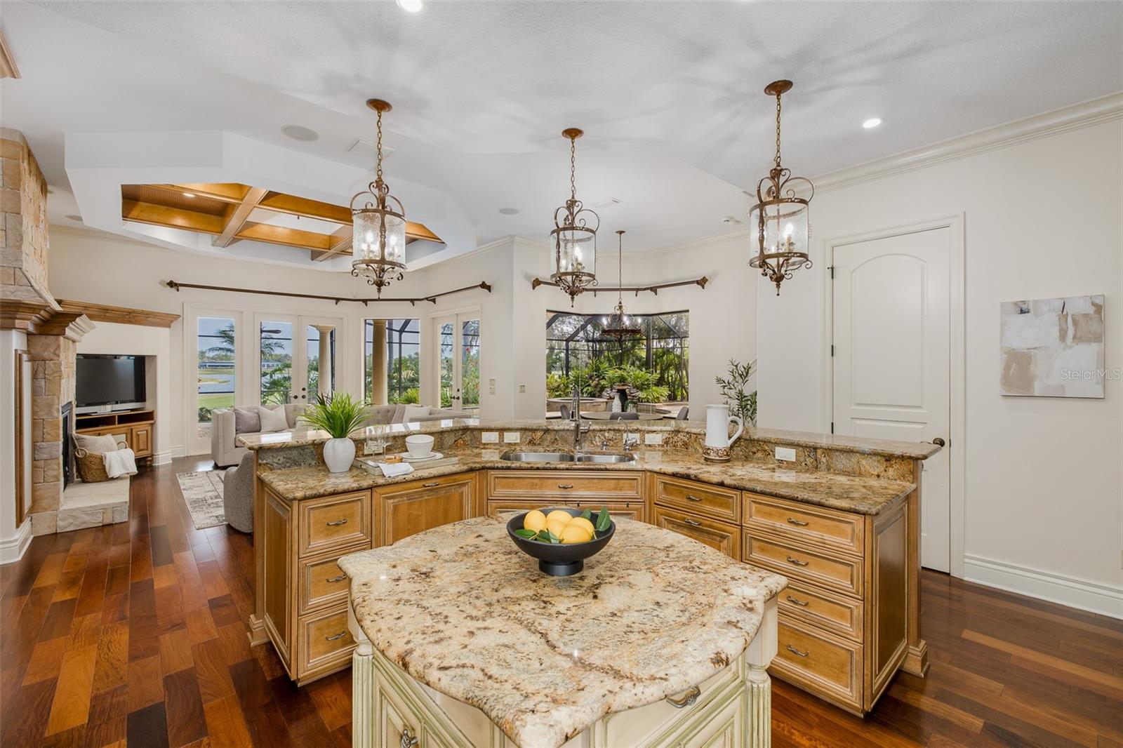 Kitchen overlooking Family Room