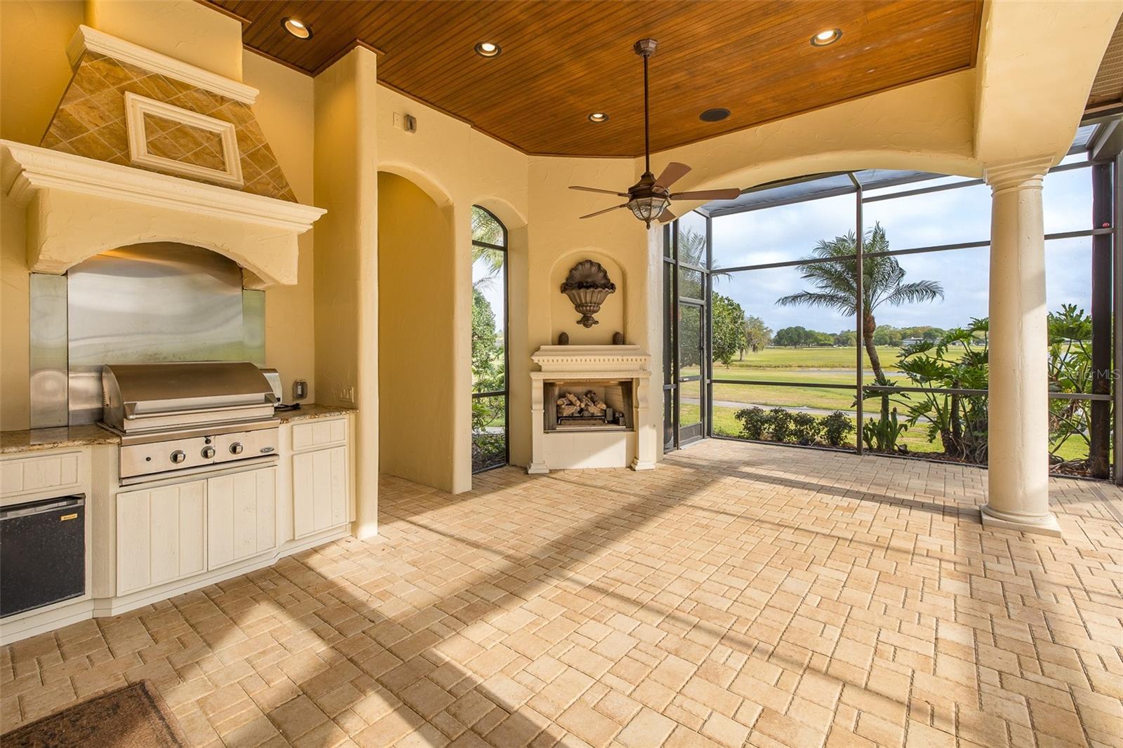 Summer Kitchen & Gas Fireplace