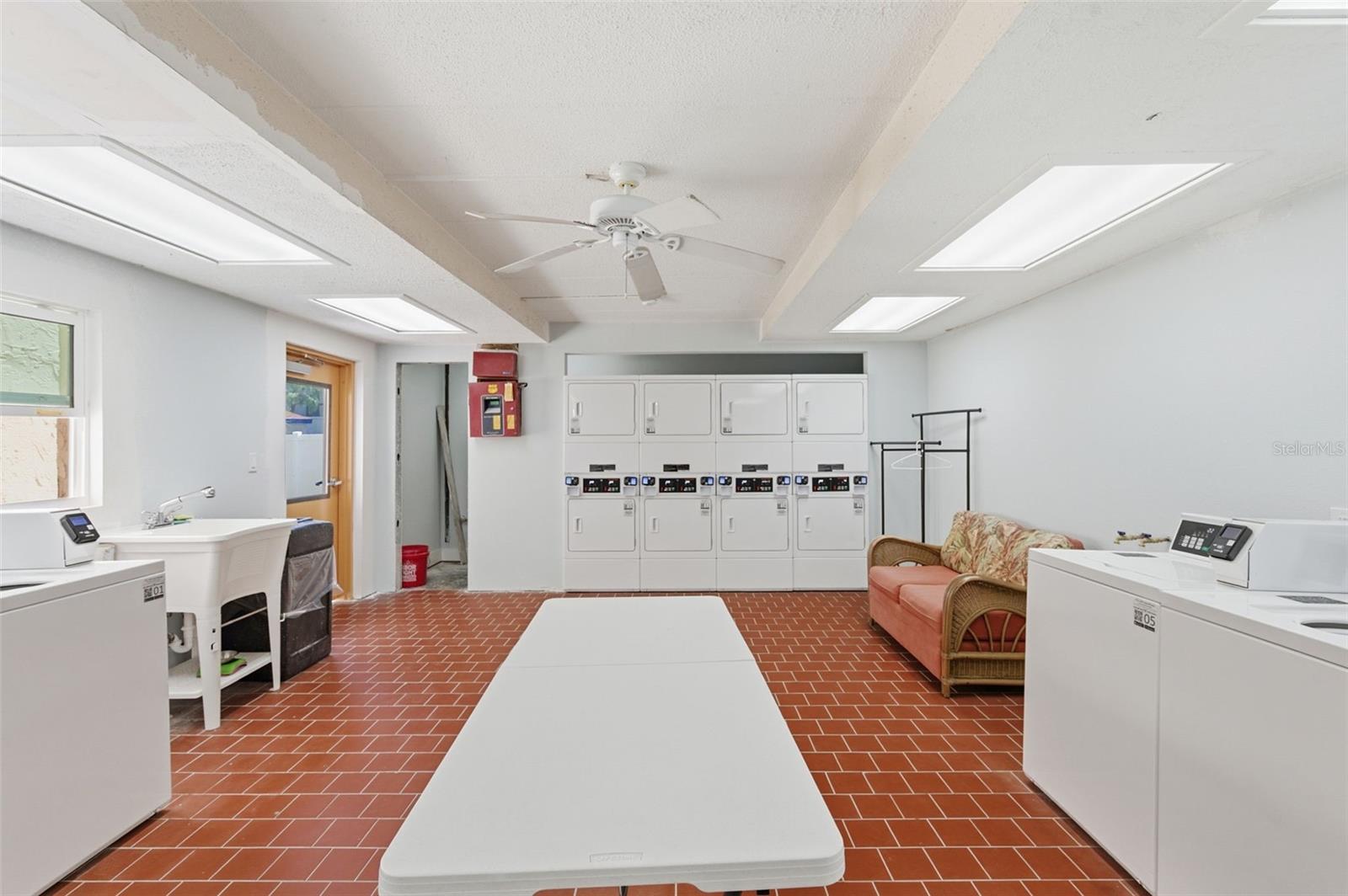 Laundry room just down the hall.