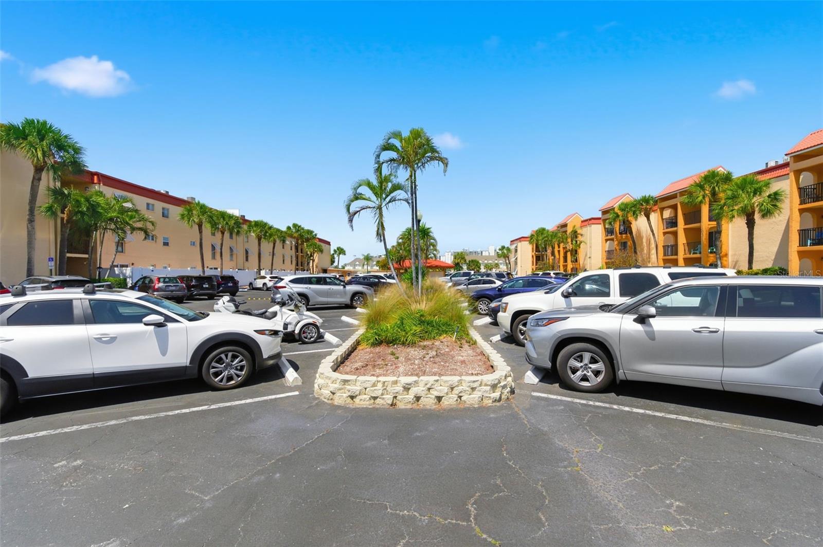 Out the lanai and easily bring items back into your condo from the parking lot.