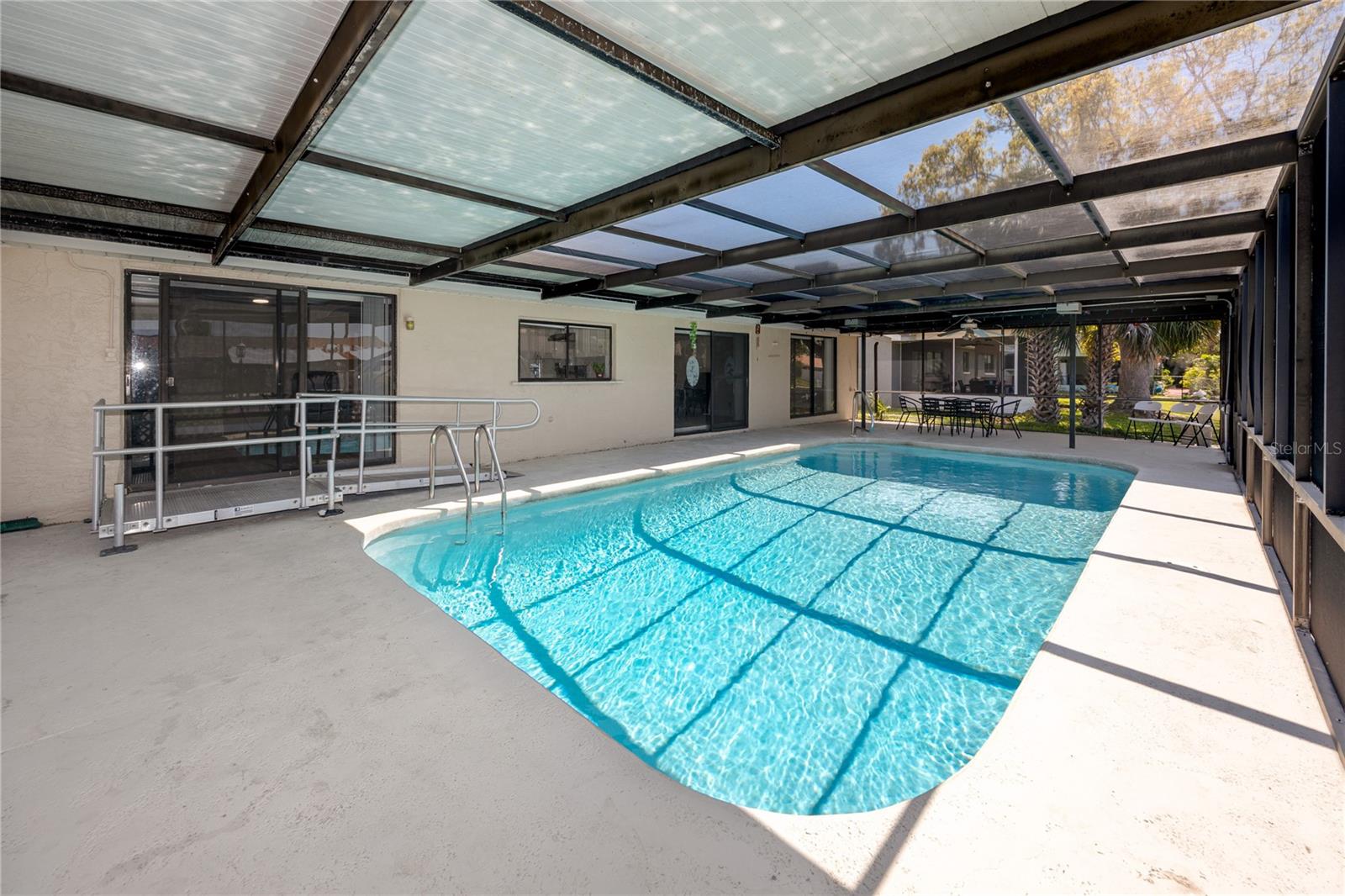 Covered Patio/lanai   and Pool at 9903 San Mateo Way, Port Richey, FL 34668