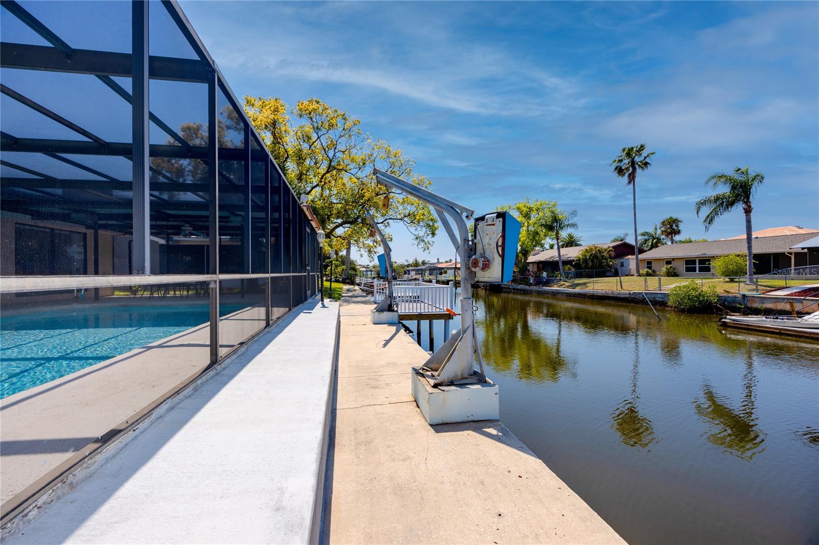 Dock and Davits at 9903 San Mateo Way, Port Richey, FL 34668