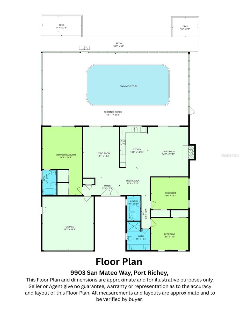 Floor Plan for 9903 San Mateo Way, Port Richey, FL 34668