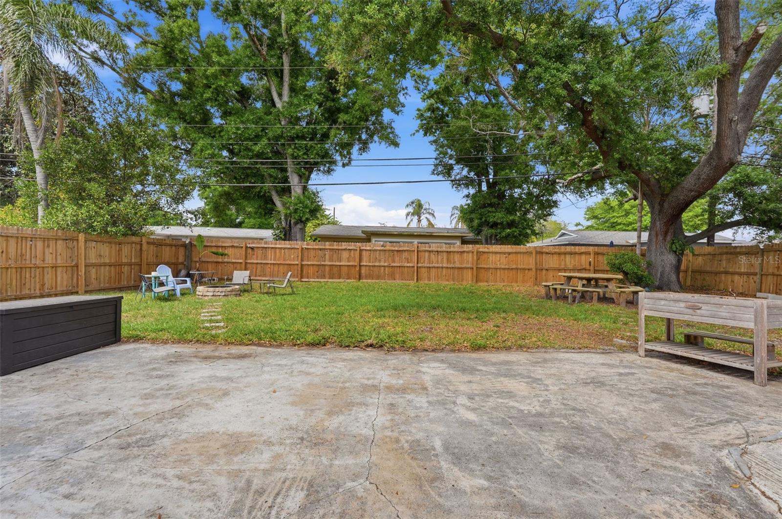 Large patio