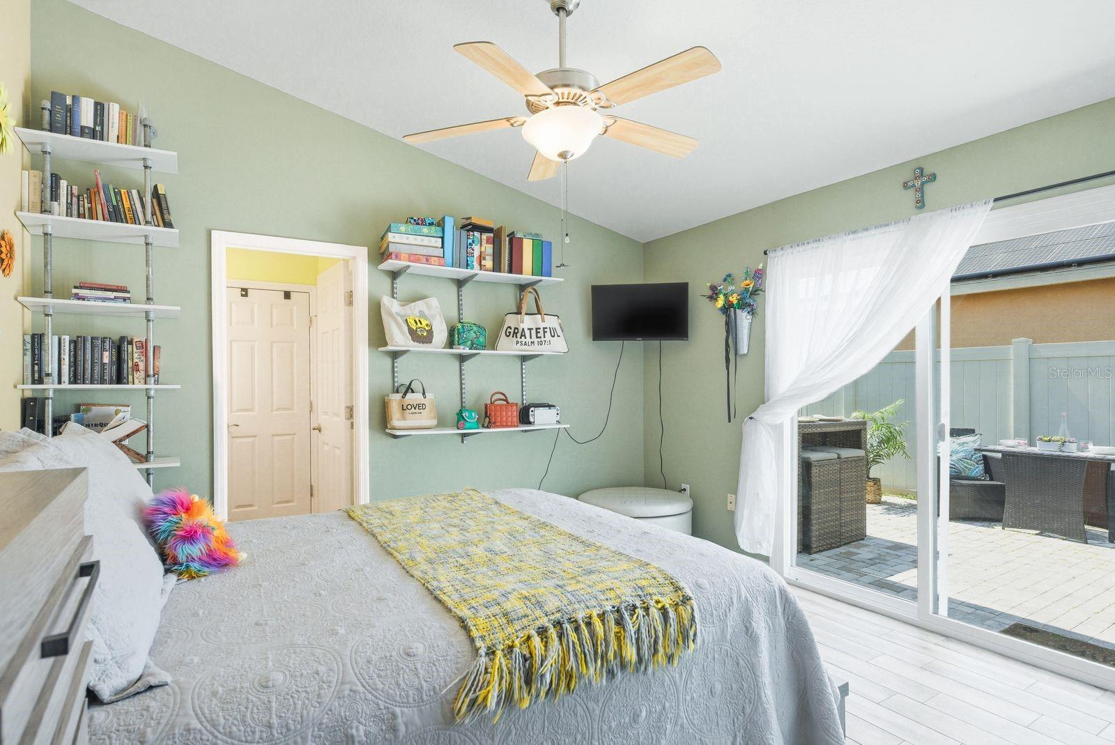 Bedroom #2 with Newer Impact Slider to Your Private Patio!