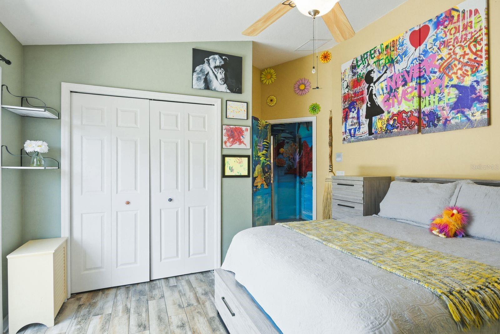 Bedroom #2 with Newer Impact Slider to Your Private Patio!