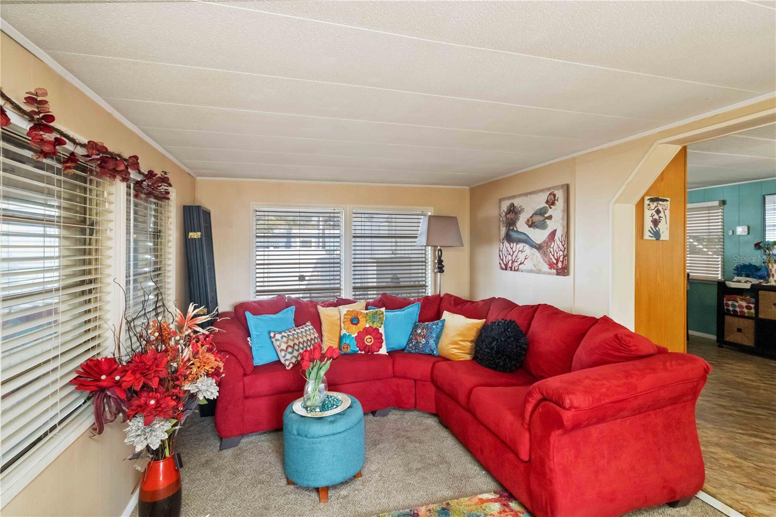 Nice size furniture can fit here in the bonus room!