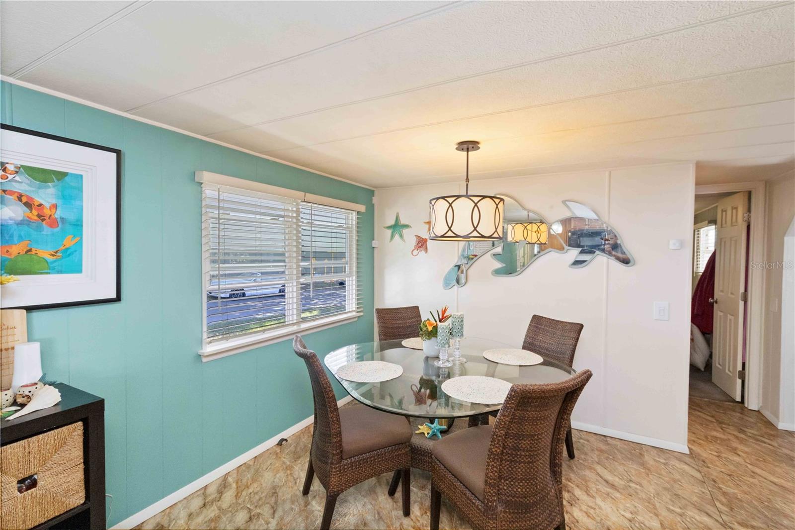 Nice size dining area.