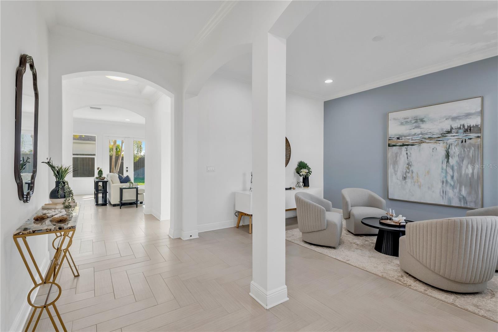 entryway and front room