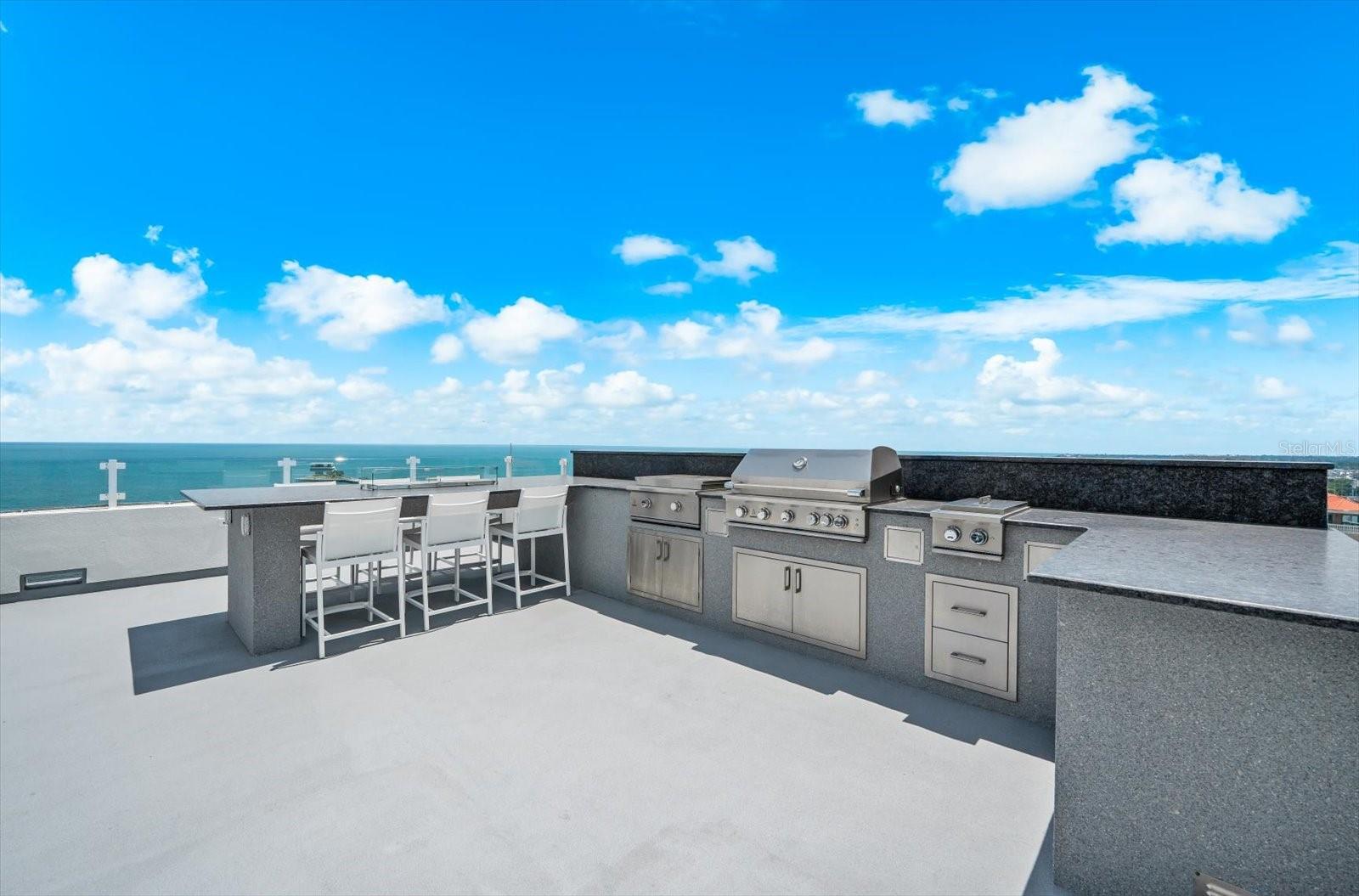 Rooftop Outdoor Kitchen and Barbecue area