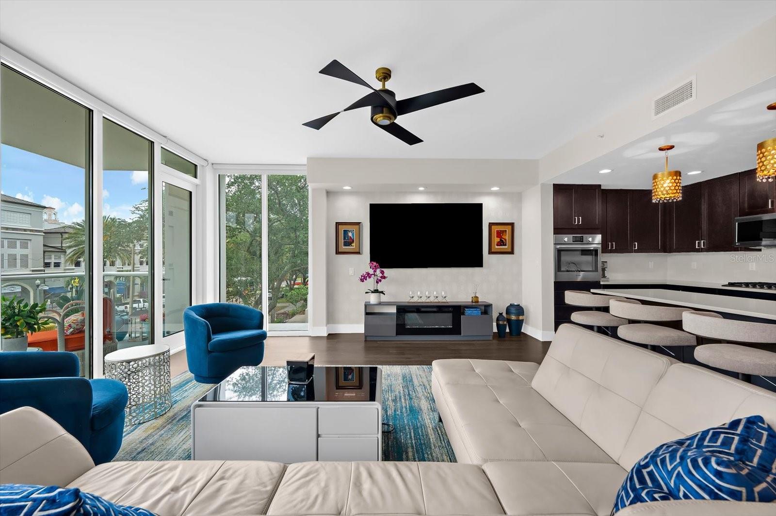 Living Room Area with Balcony