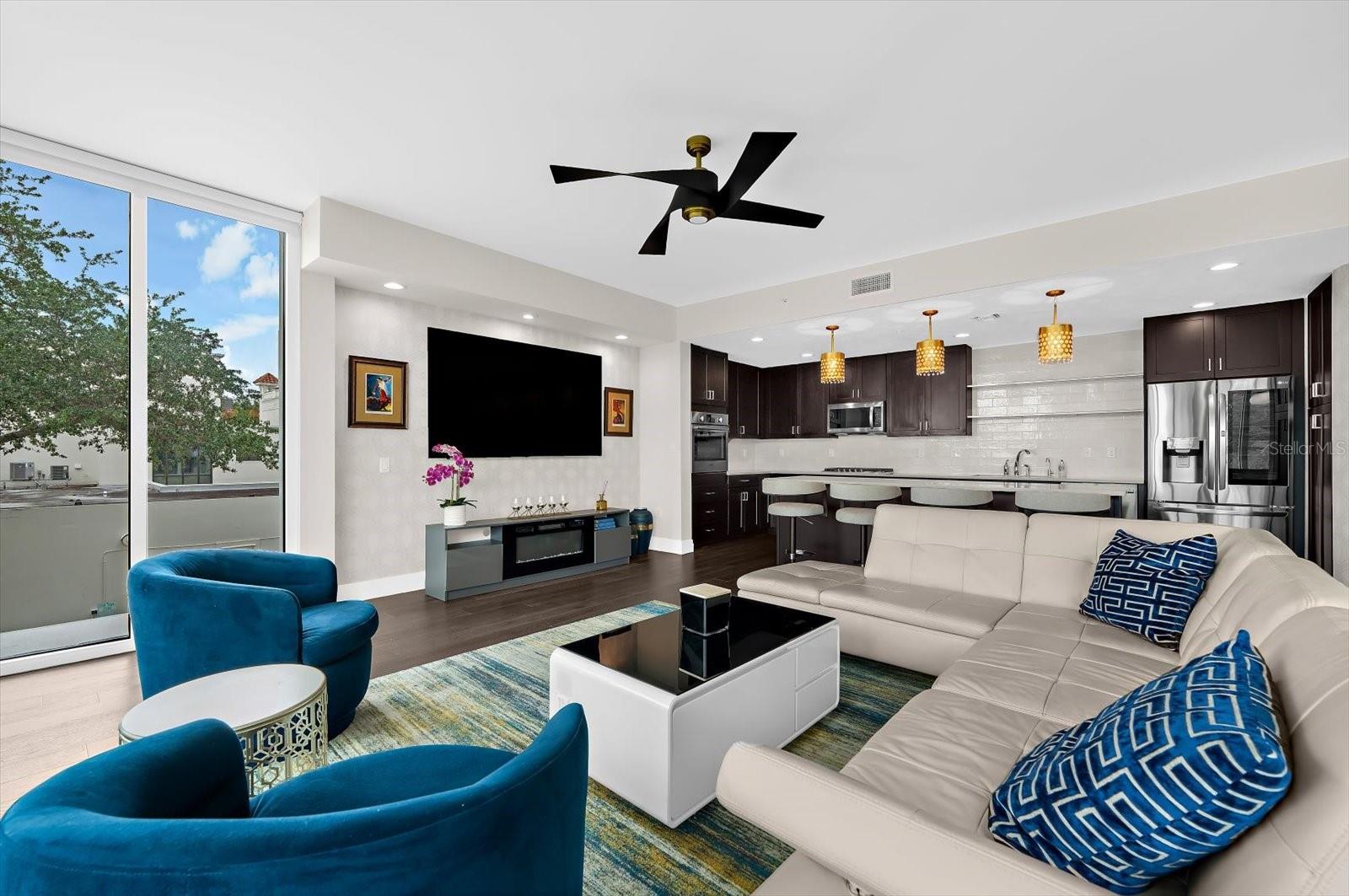 Living Room Area with Balcony