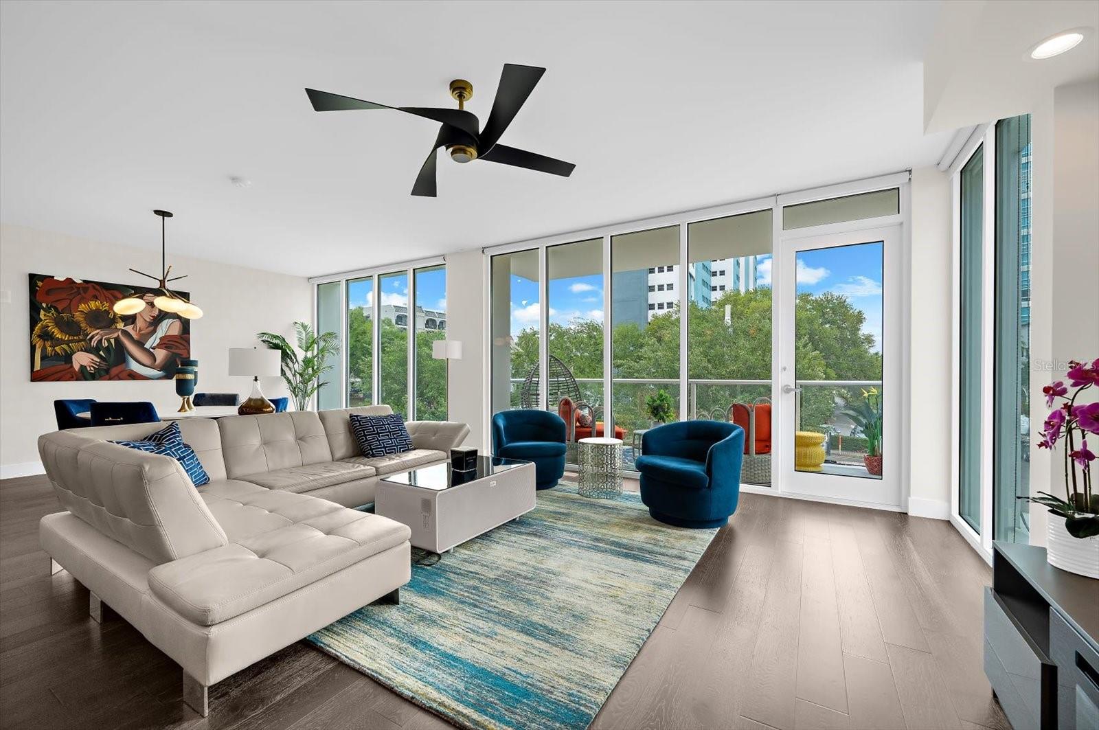 Living Room Area with Balcony