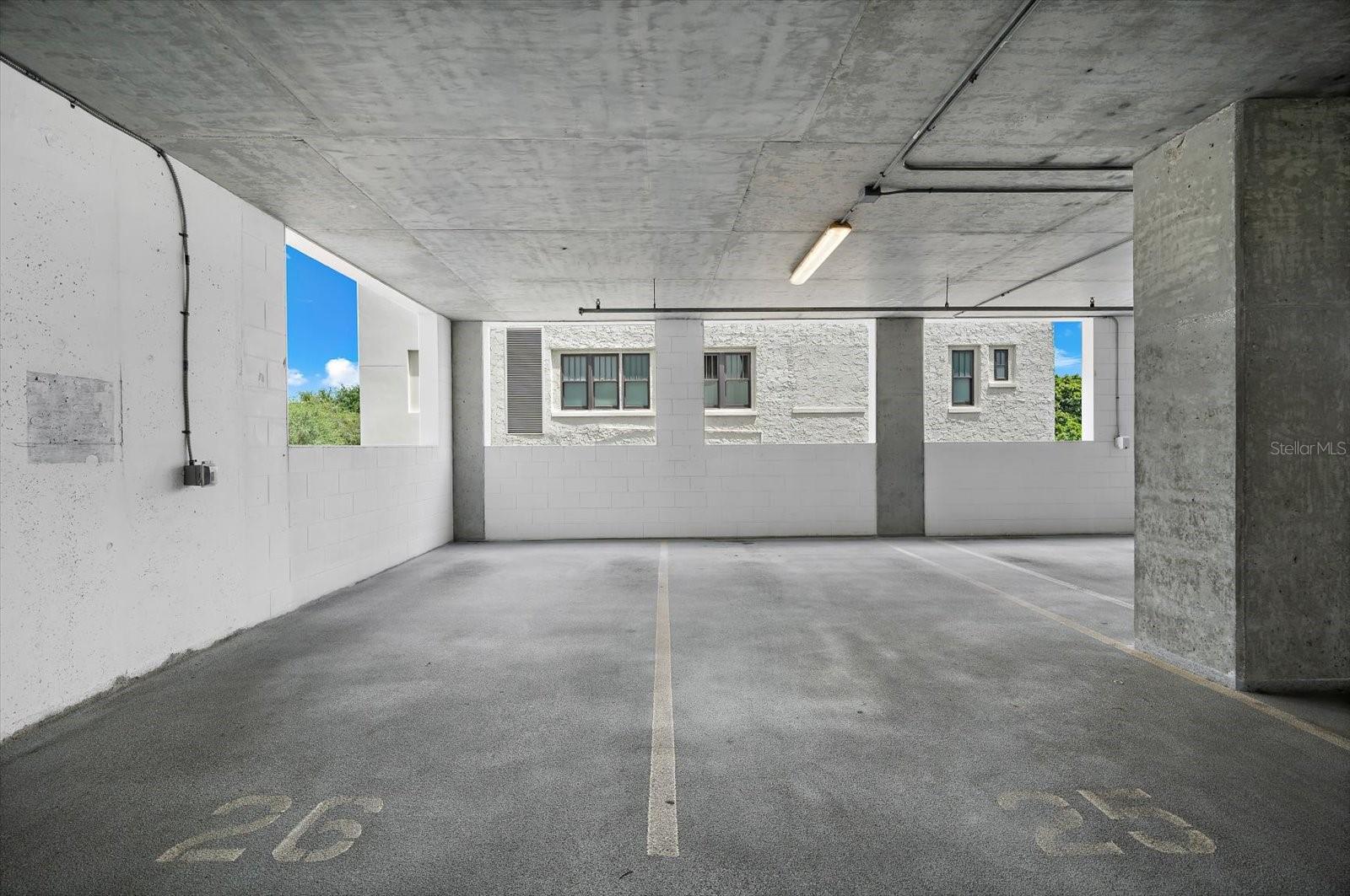 Private Parking Spaces (2) right off elevator door.