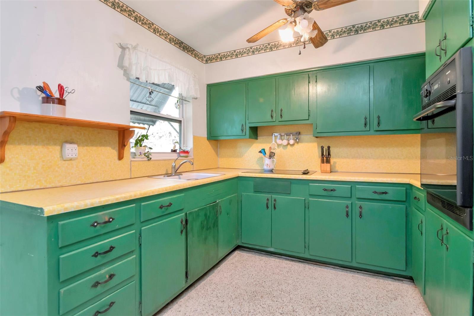 Open concept kitchen.