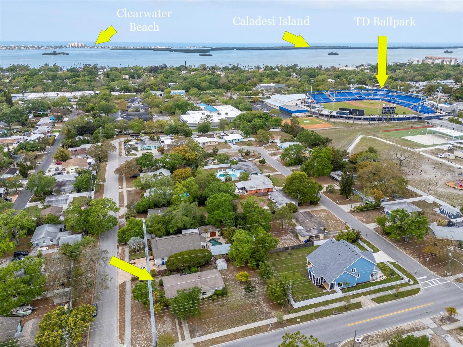 Non-flood zone but close proximity to downtown Dunedin, TD Ballpark and the beaches.
