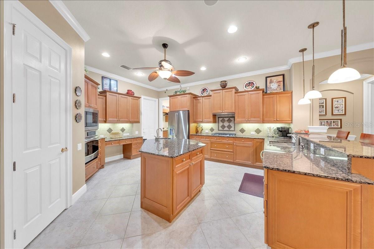 Abundant cabinetry and storage space.
