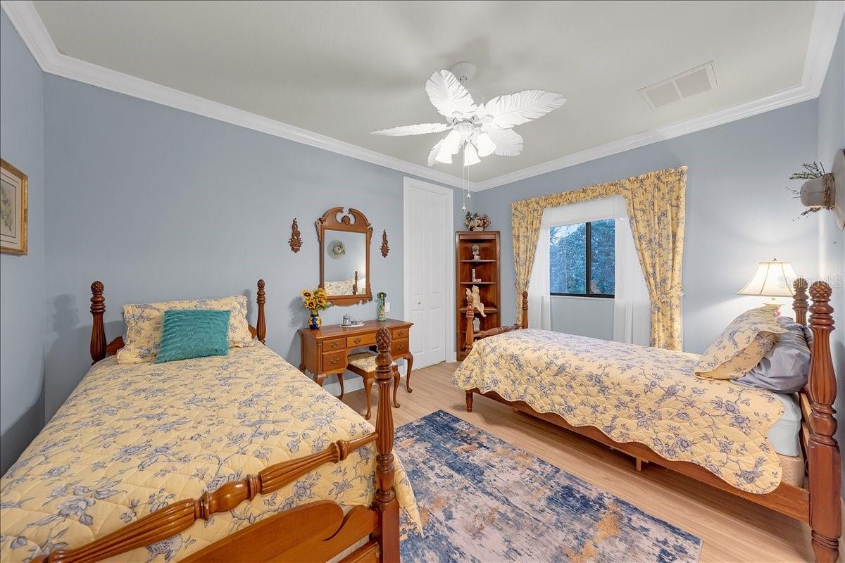 Spacious secondary bedroom.